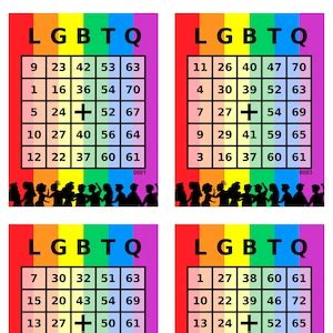 gay bingo downloader|1000 LGBTQ Bingo Cards Pdf Download, 1, 2, and 4 per Page.